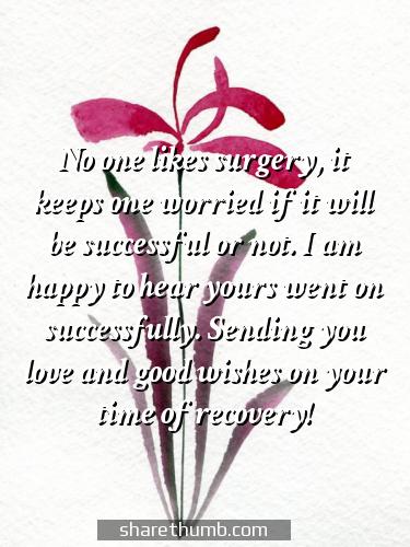 wish for a person undergoing surgery
